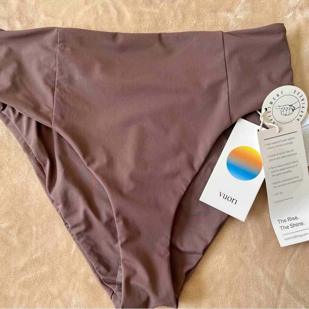 Vuori Brown High-Waisted Bikini Swimwear